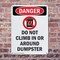 Signmission Do Not Climb In Or, 7 in W x Rectangle, Plastic OS-2PACK-DS-P-710-V-2097 - alternate 5